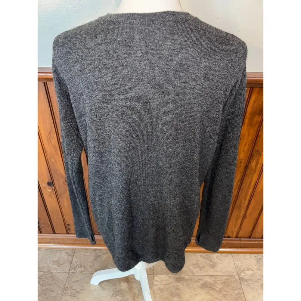 Athleta Womens Finale Gray Wool Cashmere Convertible Sweater Thumbholes XS - Picture 6 of 10